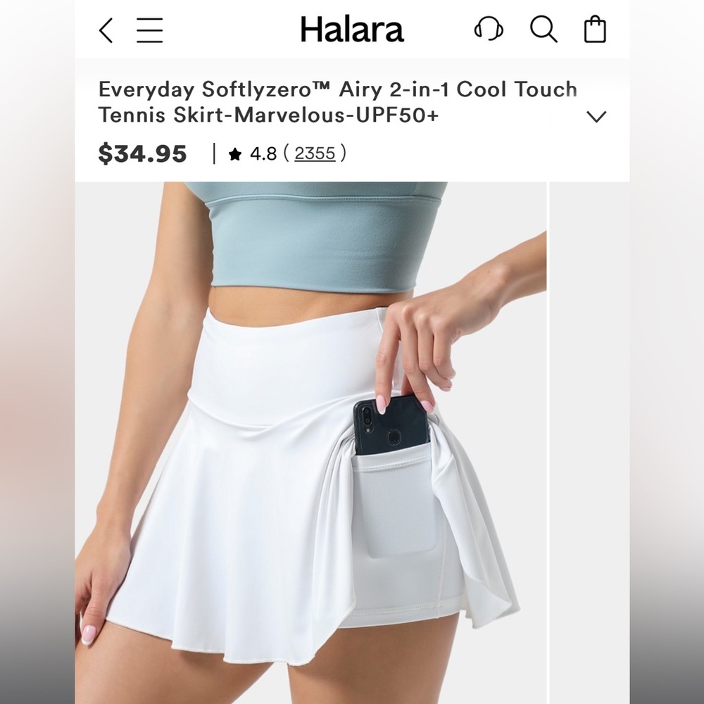 NWT Halara tennis skirt